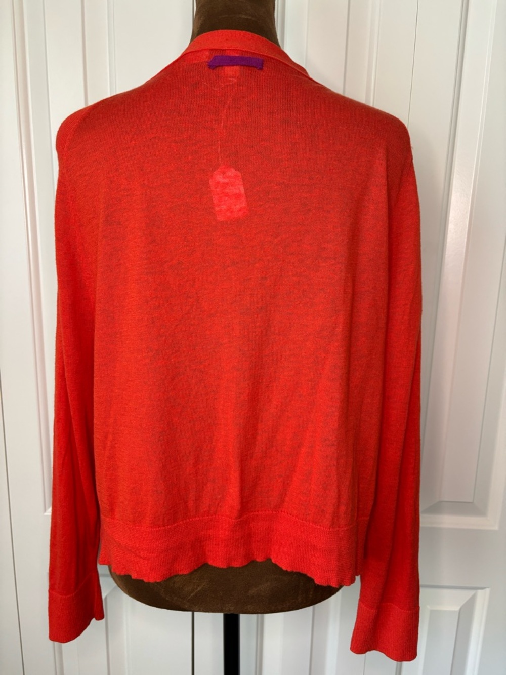 Anthropologie Moth Red V-Neck Button Front Lightweight Cardigan, Medium - Picture 5 of 11